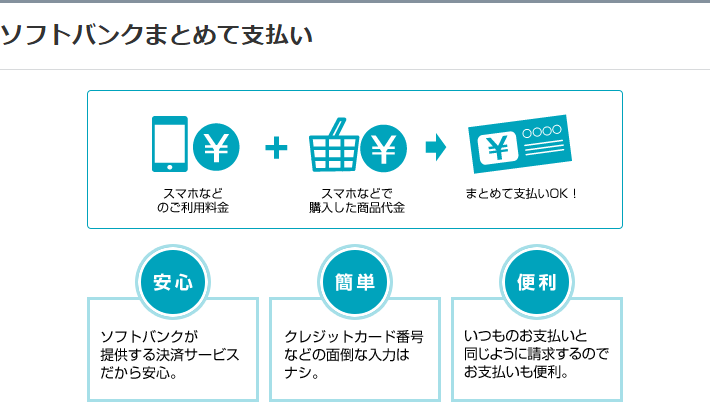 ソフトバンクまとめて支払い
